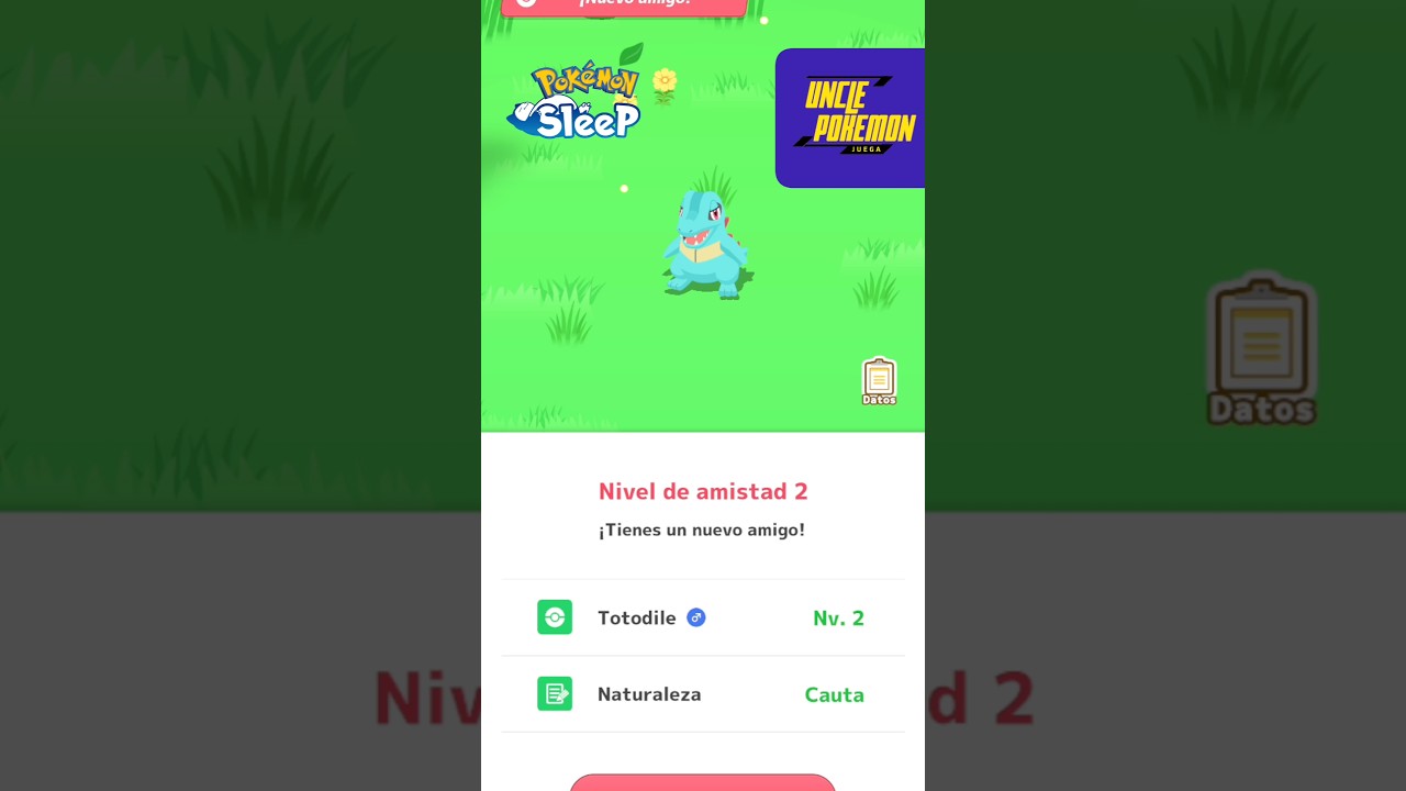 totodile capturado en Pokémon Sleep