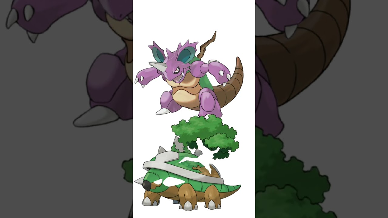 ニドキングとドダイトスの合成。木のトゲ生やすポケモン　#ポケモンフュージョン #pokemon #改造ポケモン  #伝説のポケモン