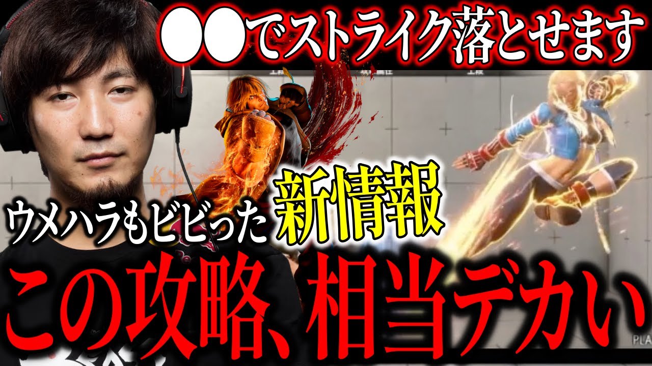【ミリオンダラーパンチ】キャミィのストライクが〇〇で落とせる！？ワラキア先生の相当デカい攻略に歓喜するウメハラ【梅原大吾】【ウメハラ】【スト6】【切り抜き】