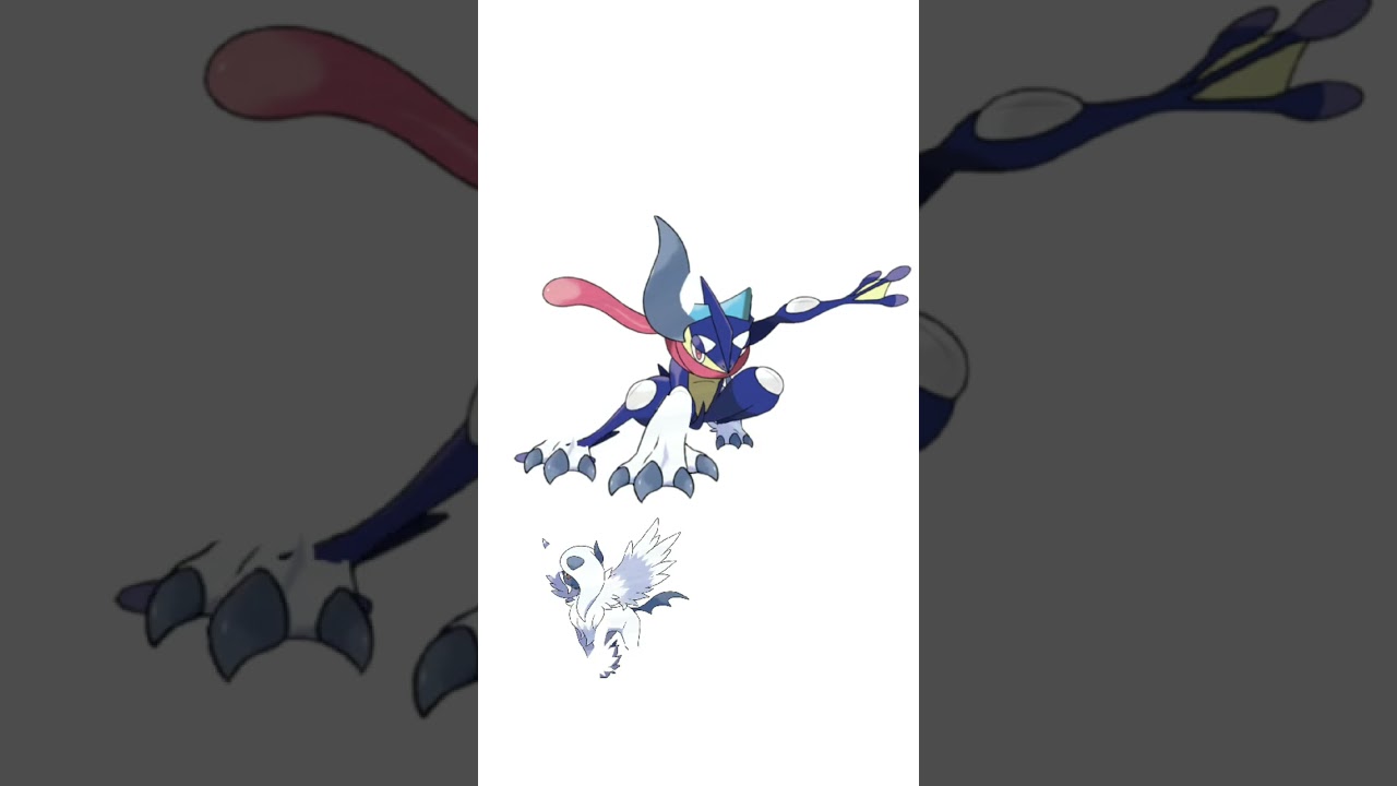 ゲッコウガ＋メガアブソル。白装束のゲッコウガ　#ポケモンフュージョン #pokemon #改造ポケモン  #伝説のポケモン #ゲッコウガ