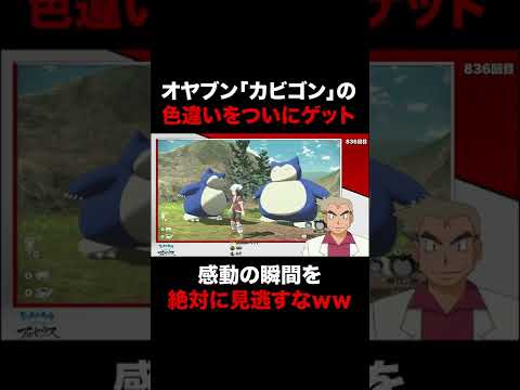 【Pokémon LEGENDS アルセウス】色違いのオヤブン｢カビゴン｣をついにゲットした瞬間がヤバすぎるｗｗ【ポケモン】#Shorts