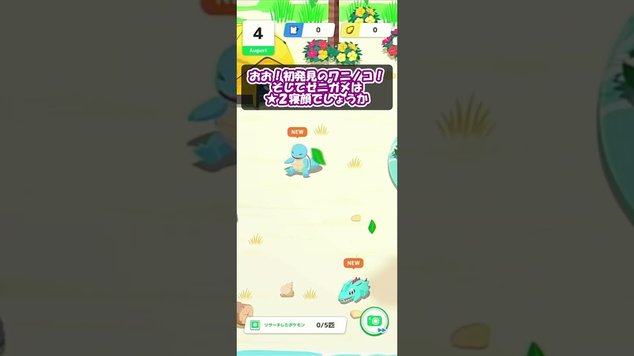 【ポケモンスリープ】15日目！ワニノコ初ゲットでジョウト御三家そろい踏み！！ #Shorts