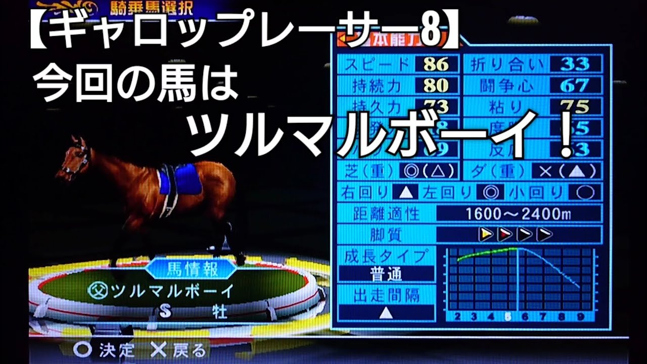 ツルマルボーイに騎乗して遊ぼう！【ギャロップレーサー8】競馬 競走馬シミュレーションゲーム