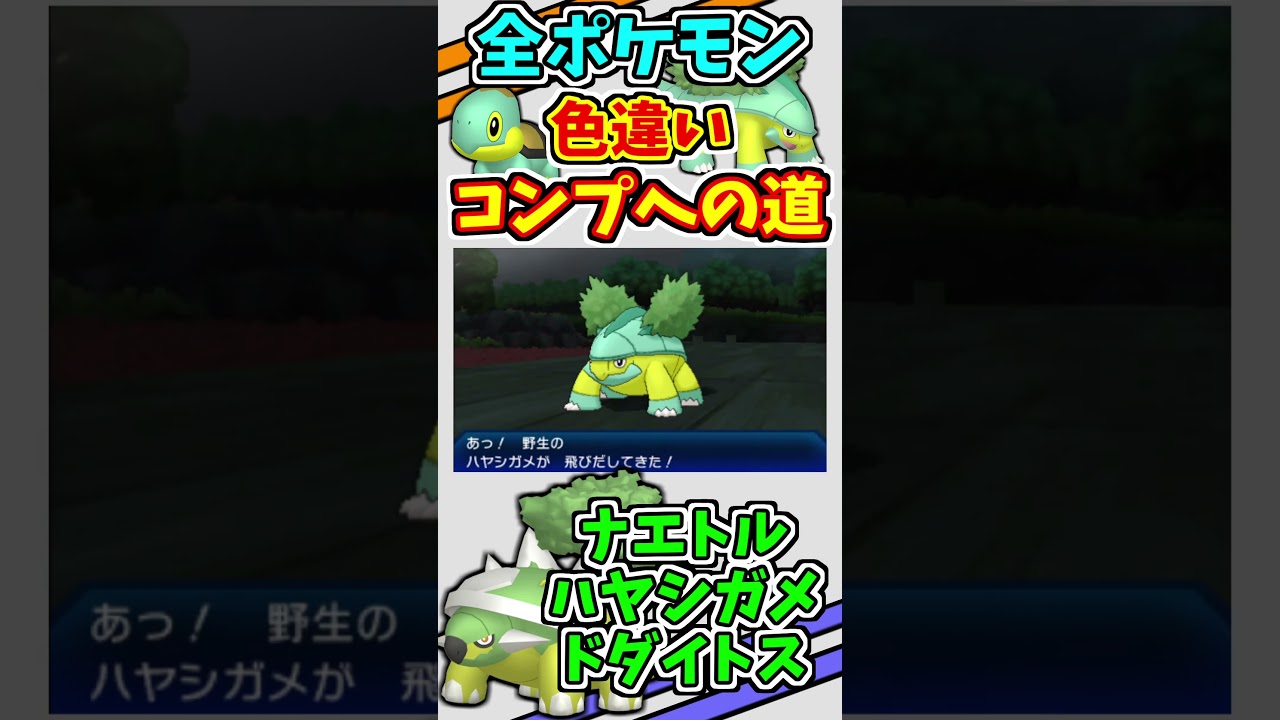 ナエトル、ハヤシガメ、ドダイトスの色違いをゲットする！！【ポケモンBDSP】【ポケモンUSUM】【島スキャン】#shorts