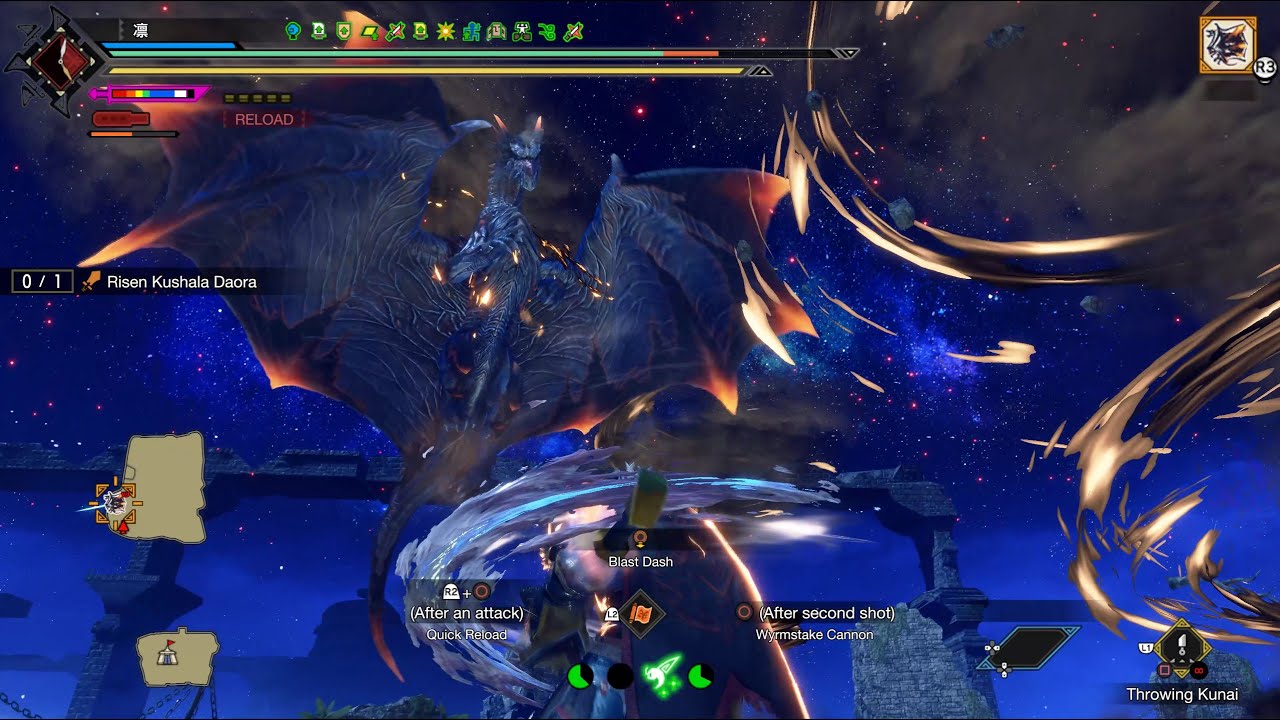 【MHR：SB/PC】Anomaly Investigation:Kushala Daora Lv300 Gunlance(Bullet Barrage) TAwiki rules  7'19"47
