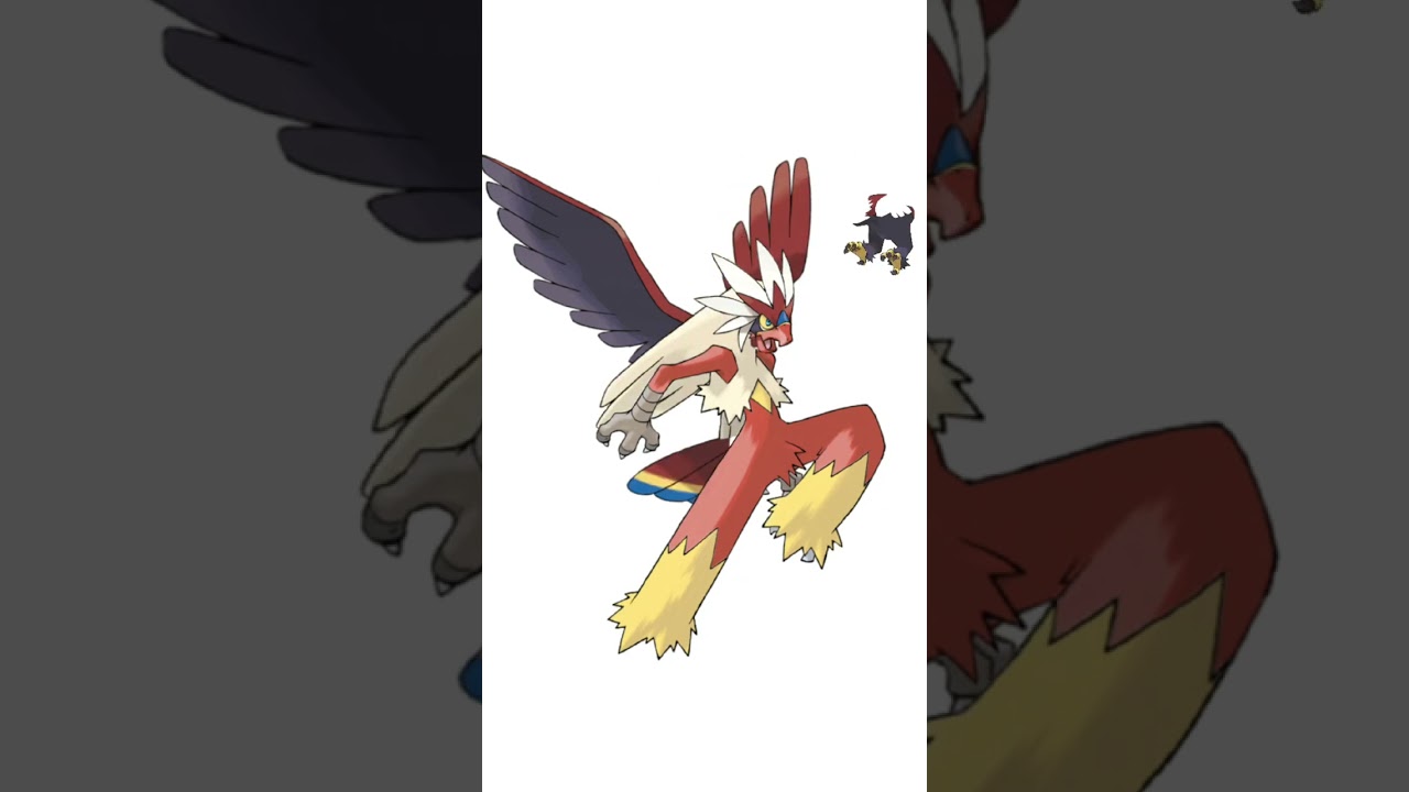 ウォーグルとバシャーモを合成した飛べる鶏ポケモン　#ポケモンフュージョン #pokemon #改造ポケモン  #伝説のポケモン #最強バシャーモ