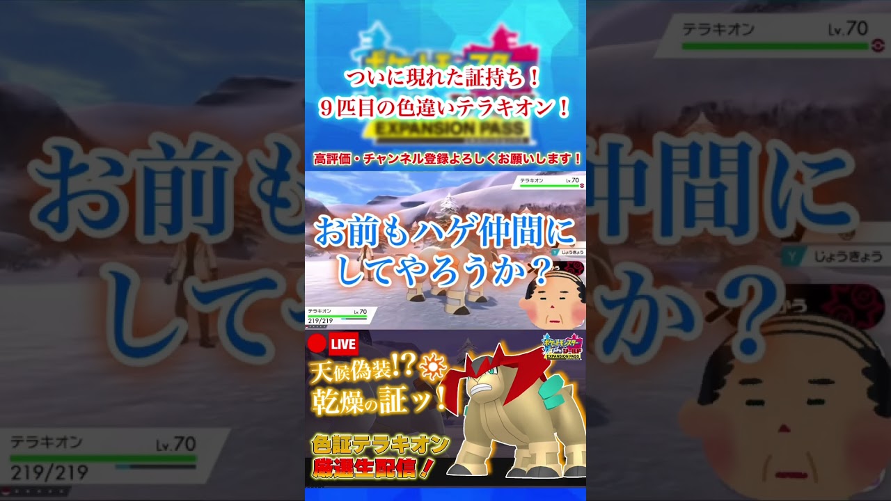 【ポケモン剣盾】ついに証持ち色違いテラキオンをGETした男 #shorts