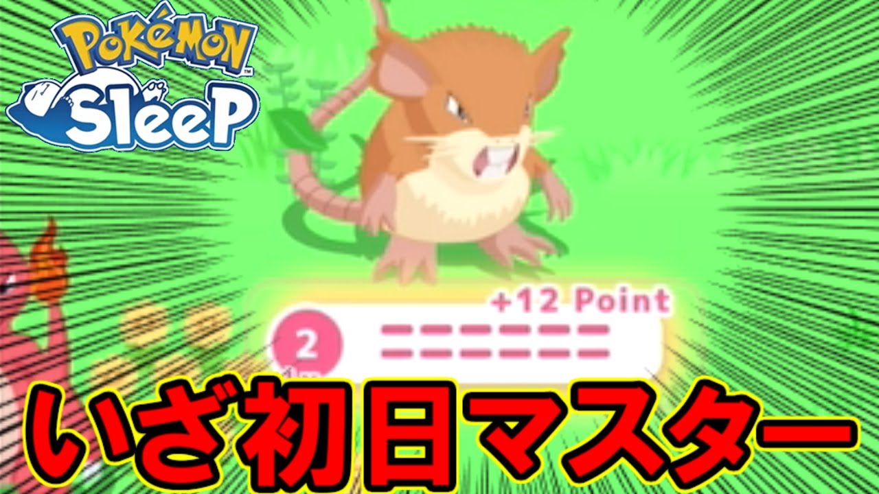 【ワカクサ初日マスター】神ラッタ捕まえました・・・。【ポケモンスリープ】