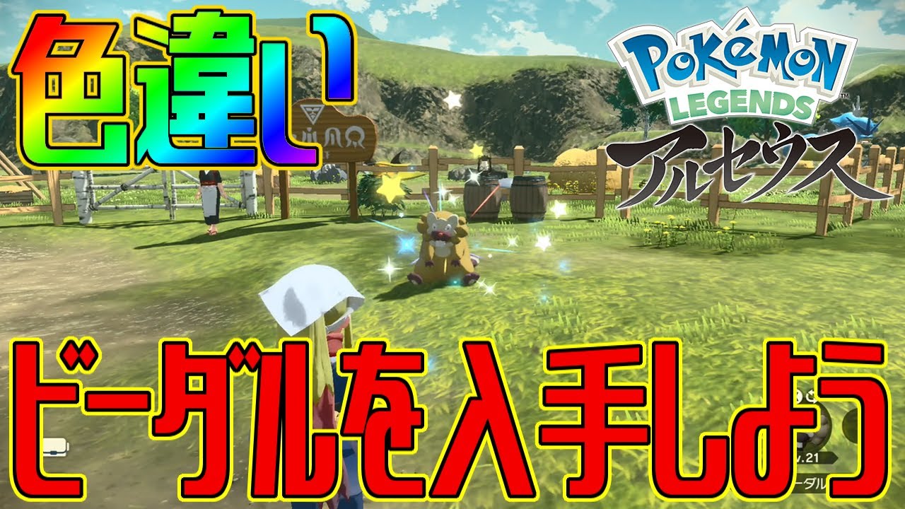 【ポケモンアルセウス】色違いビーダルを入手しよう 進化入手【Pokémon LEGENDS アルセウス】