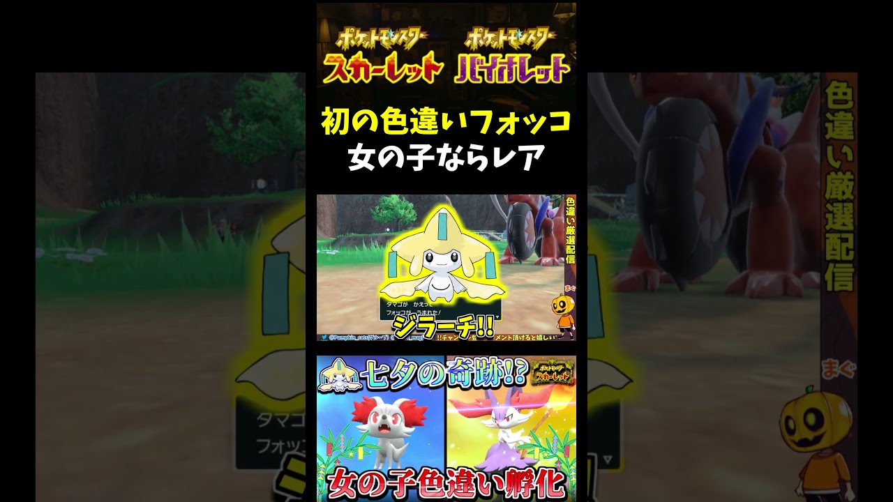 【ポケモンSV】人生初の色違いフォッコGET!!女の子ならレアだけどジラーチは叶えてくれるのか!?w【スカーレット】【ポケモン】【切り抜き】【色違い厳選】【色違いポケモン】#shorts