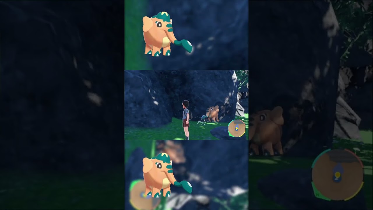 大岩と化すゾウドウに暮らすルチャブル #shorts　#ポケモンsv