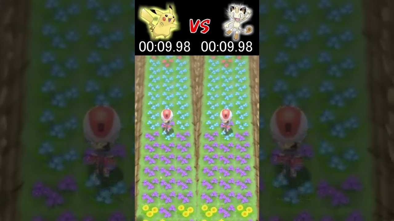 ニャース VS ピカチュウ 速いのはどっち？【ポケモンBDSP】#shorts