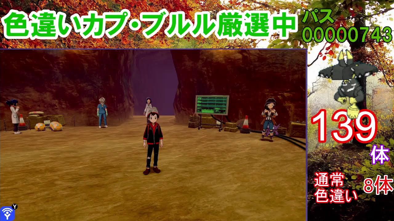 【ポケモン剣盾】カプ・ブルル色違い以外の色違いが出たら即配布！カプ・ブルル色厳選【ダイマックスアドベンチャー】