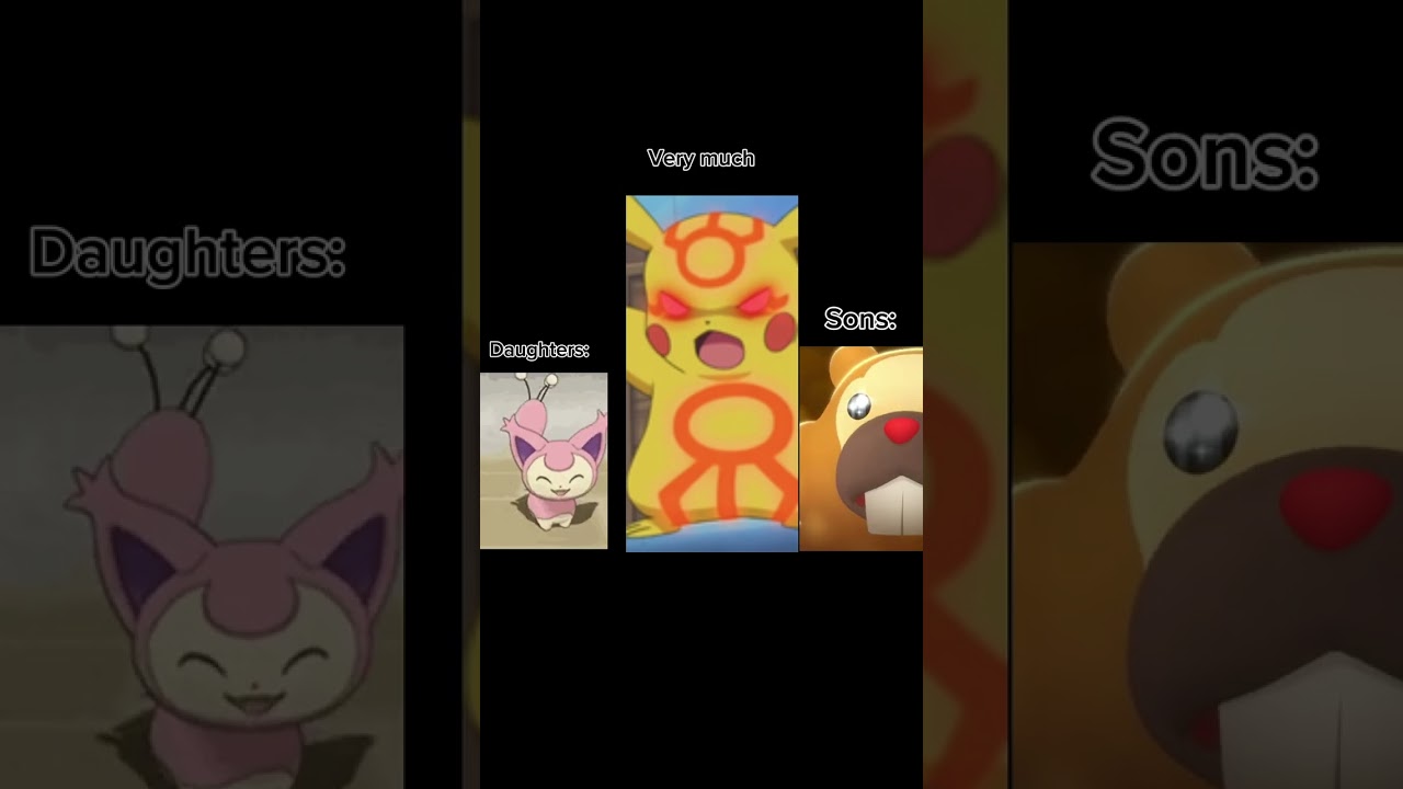 Pikachu Had two kids #Skitty #Bidoof