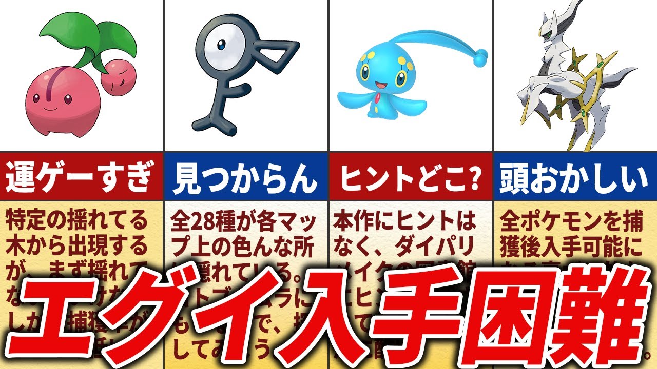 レジェンズアルセウスで入手難易度がバグってるポケモンTOP13【レジェンズアルセウス】