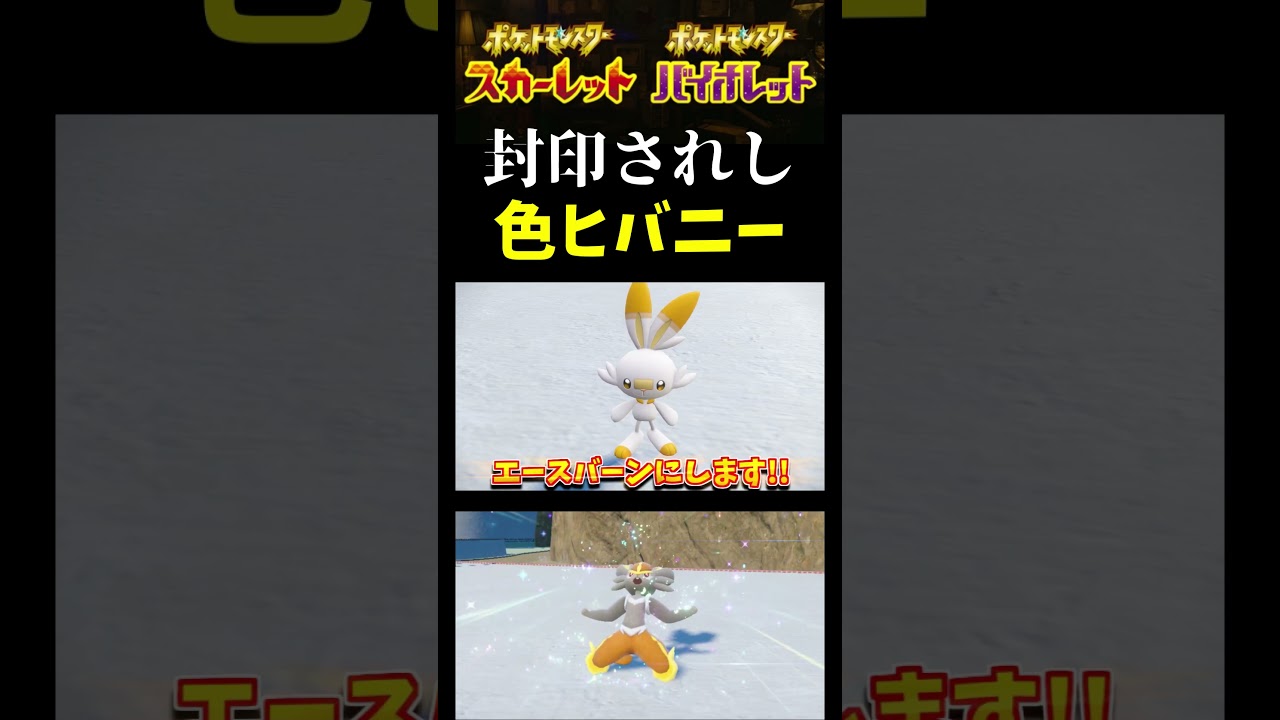 【ポケモンSV】剣盾のボックスで眠ってた色違いヒバニーをHOMEで連れてきて色違いエースバーンに進化させよう!!【スカーレット】【ポケモン】【切り抜き】【色違い厳選】【色違いポケモン】#shorts