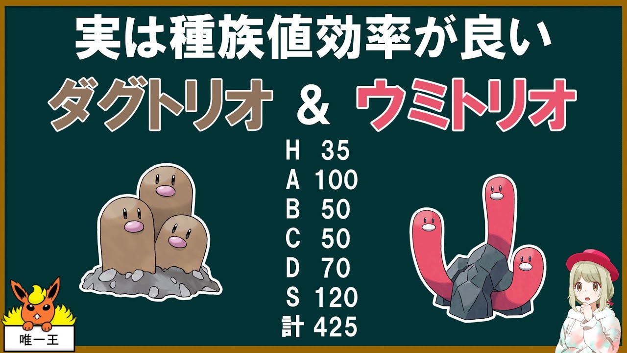 【小話】実は種族値効率の良いダグトリオの話【ポケモンSV】【ゆっくり解説】