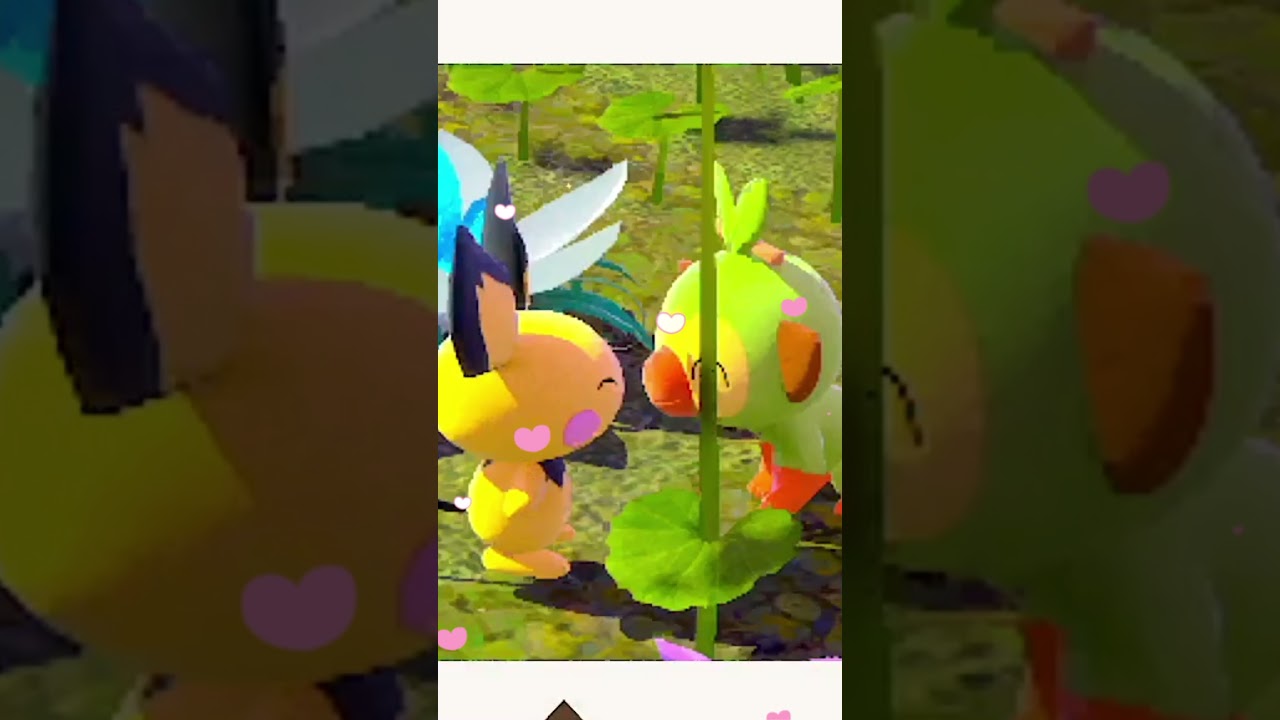 サルノリとピチューのイチャイチャがたまらない #切り抜き #ポケモンsv  #ポケモンスナップ