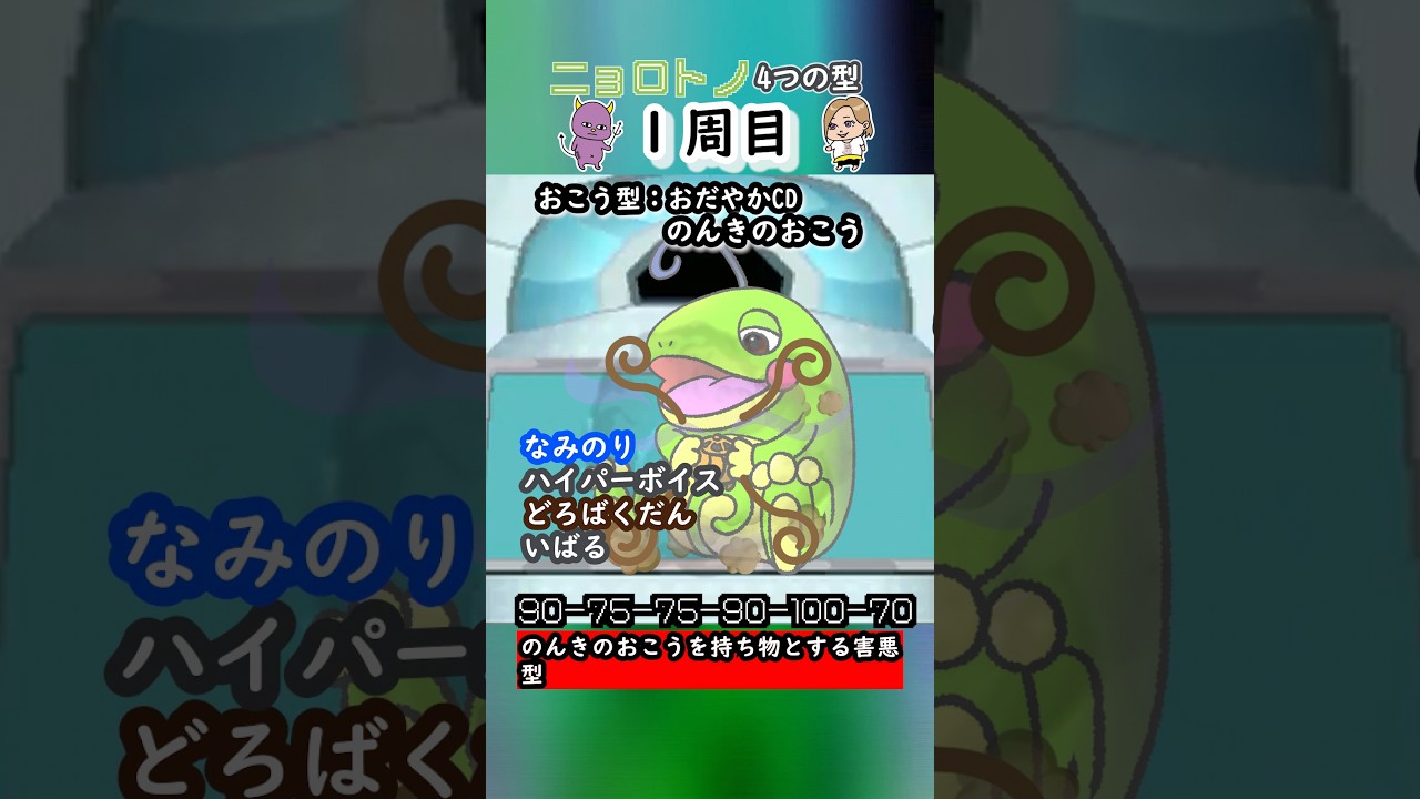 【ポケモン金ネジキ】ニョロトノ4つの型 #Shorts
