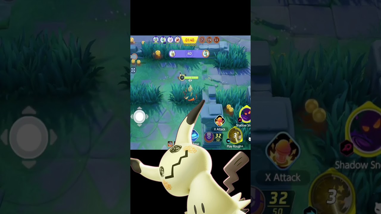 【ミミカス】ミミッキュを先行プレイしてみたら、射程がチートすぎましたwww【ポケモンユナイト】#Shorts