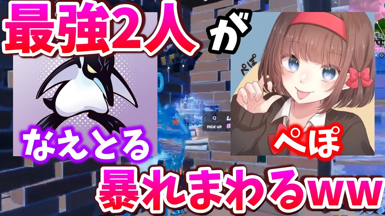 【神回】ぺぽ×なえとるでアリーナ行ったら最強すぎたww【フォートナイト】【対面集】【配信切り抜き】