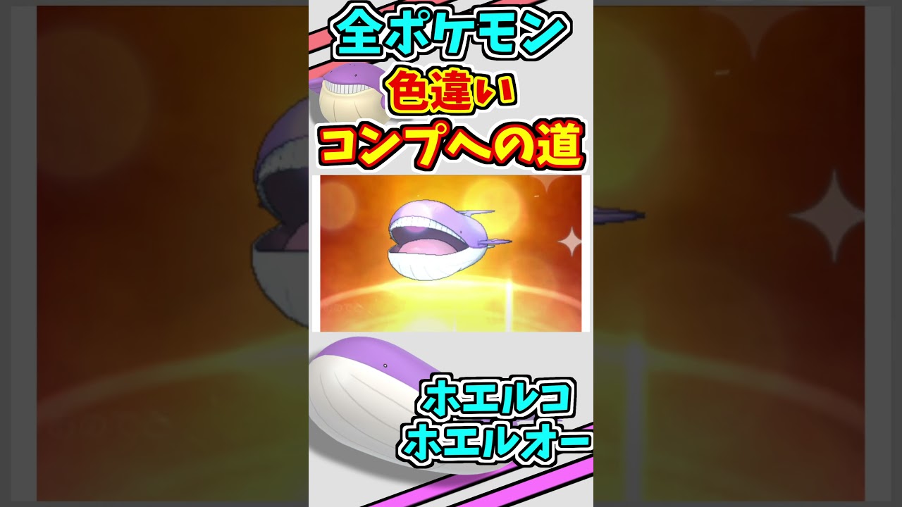 ホエルコ、ホエルオーの色違いをゲットする！！【ポケモンUSUM】【仲間呼び連鎖】#shorts