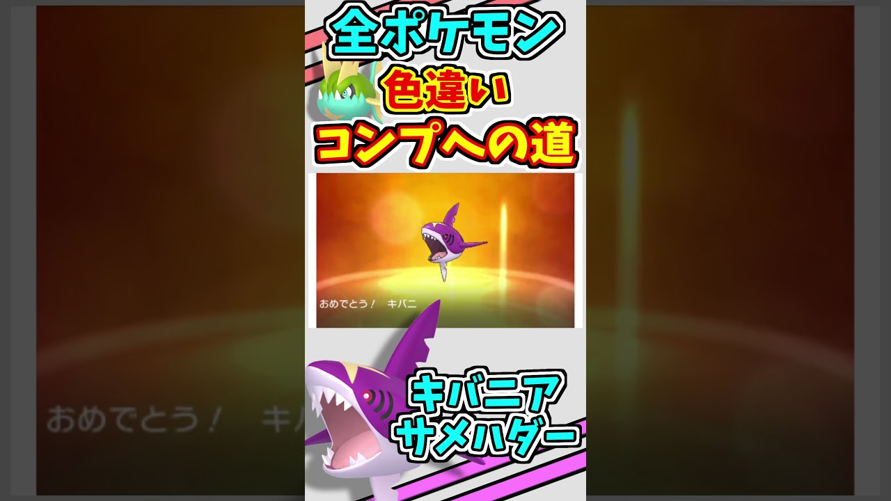キバニア、サメハダーの色違いをゲットする！！【ポケモンUSUM】【仲間呼び連鎖】#shorts