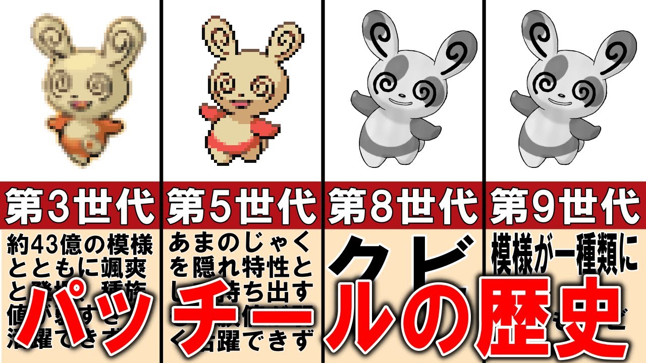 踊る不遇パンダ、パッチールの歴史【ポケモン解説】