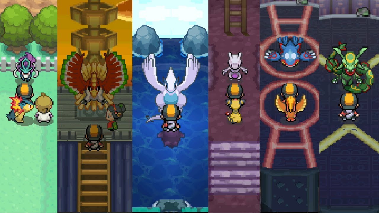 【HGSS】全伝説ポケモン登場シーン【ハートゴールド/ソウルシルバー/スイクン/エンテイ/ライコウ/ホウオウ/ルギア/ラティオス/ラティアス/ミュウツー/グラードン/カイオーガ/レックウザ】