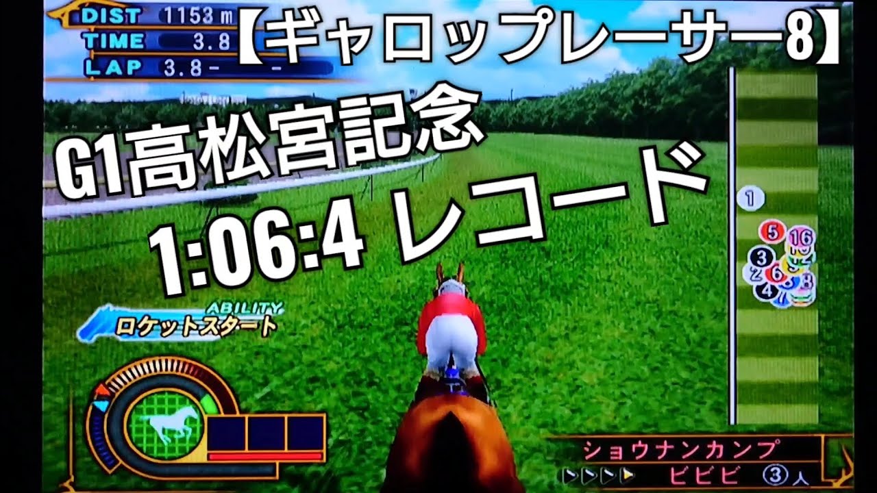 強いぞショウナンカンプ！G1高松宮記念でレコード【ギャロップレーサー8】競馬 競走馬シミュレーションゲーム ゲーム実況