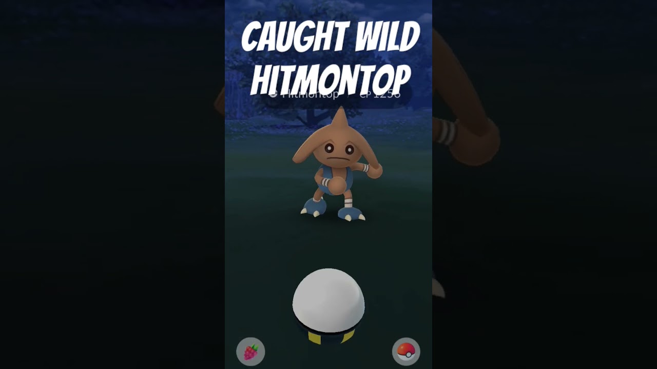 caught wild hitmontop #pokemon #pokemongo #tyrogue #hitmontop #pokemoncatch #catchingpokemon
