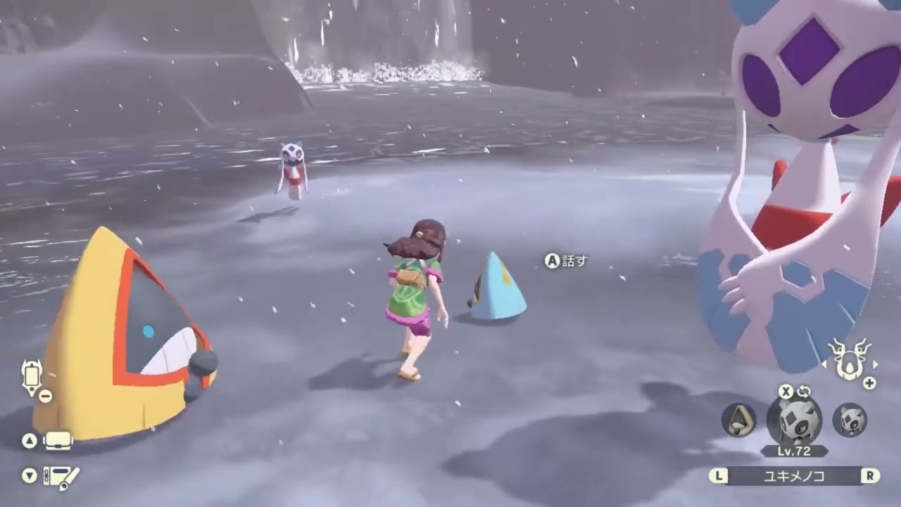 オヤブン色違いのユキメノコをゲット！可愛い😻眠り方もお上品☺️サーナイトと同じく画面から見切れる程大きくてびっくり🫣　【Pokémon LEGENDS アルセウス】