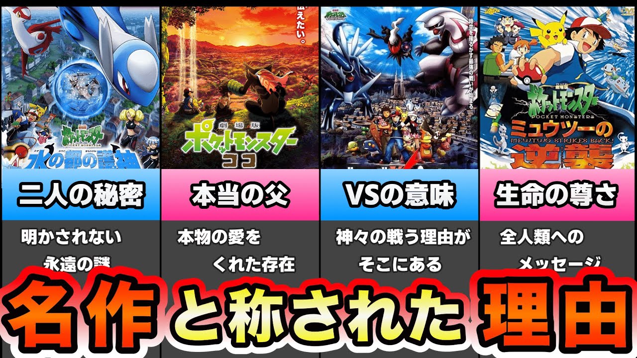 【ポケモン映画】大人から子供まで絶対に見るべき名作５選 ”徹底解説”