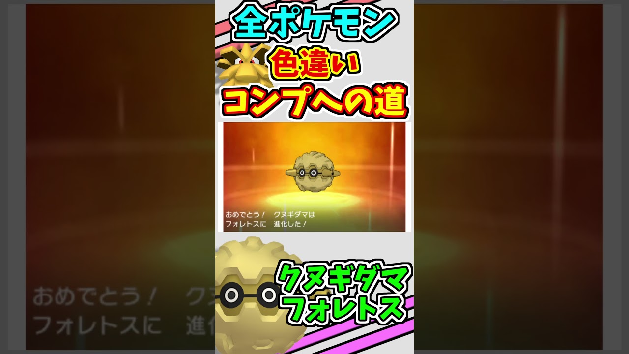 クヌギダマ、フォレトスの色違いをゲットする！！【ポケモンUSUM】【仲間呼び連鎖】#shorts