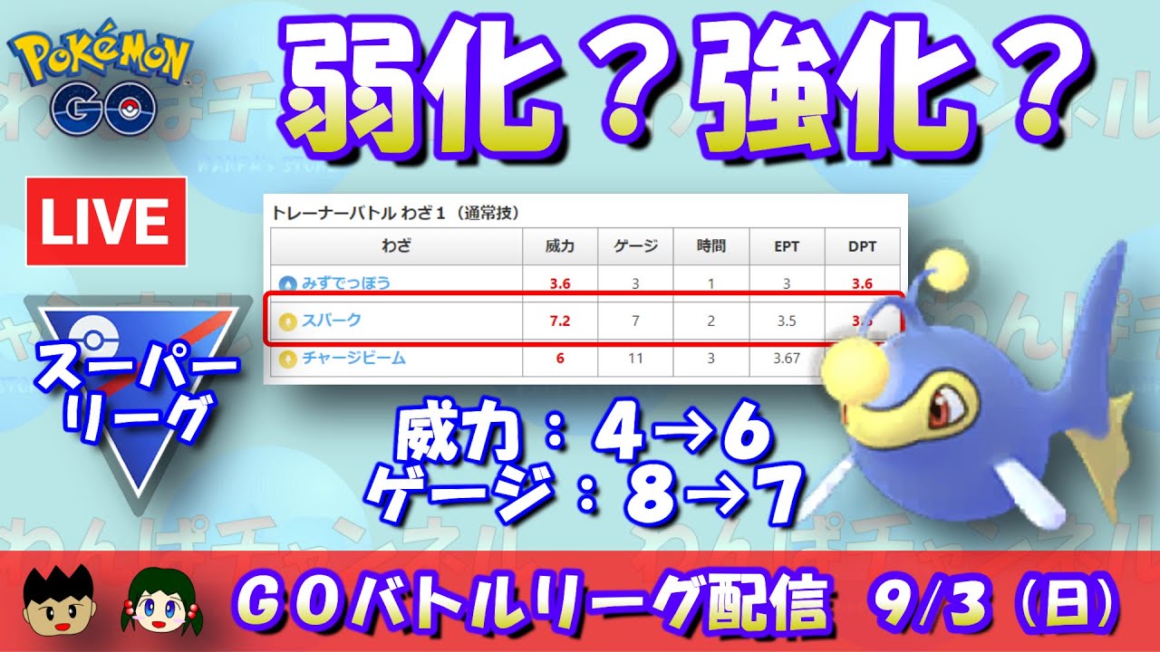 【ポケGO】弱化と強化のはざまで揺れるスパーク型ランターンを使う！ランク6～【スーパーリーグ】【GBL】 #ポケモンGO #pokemongo #gbl