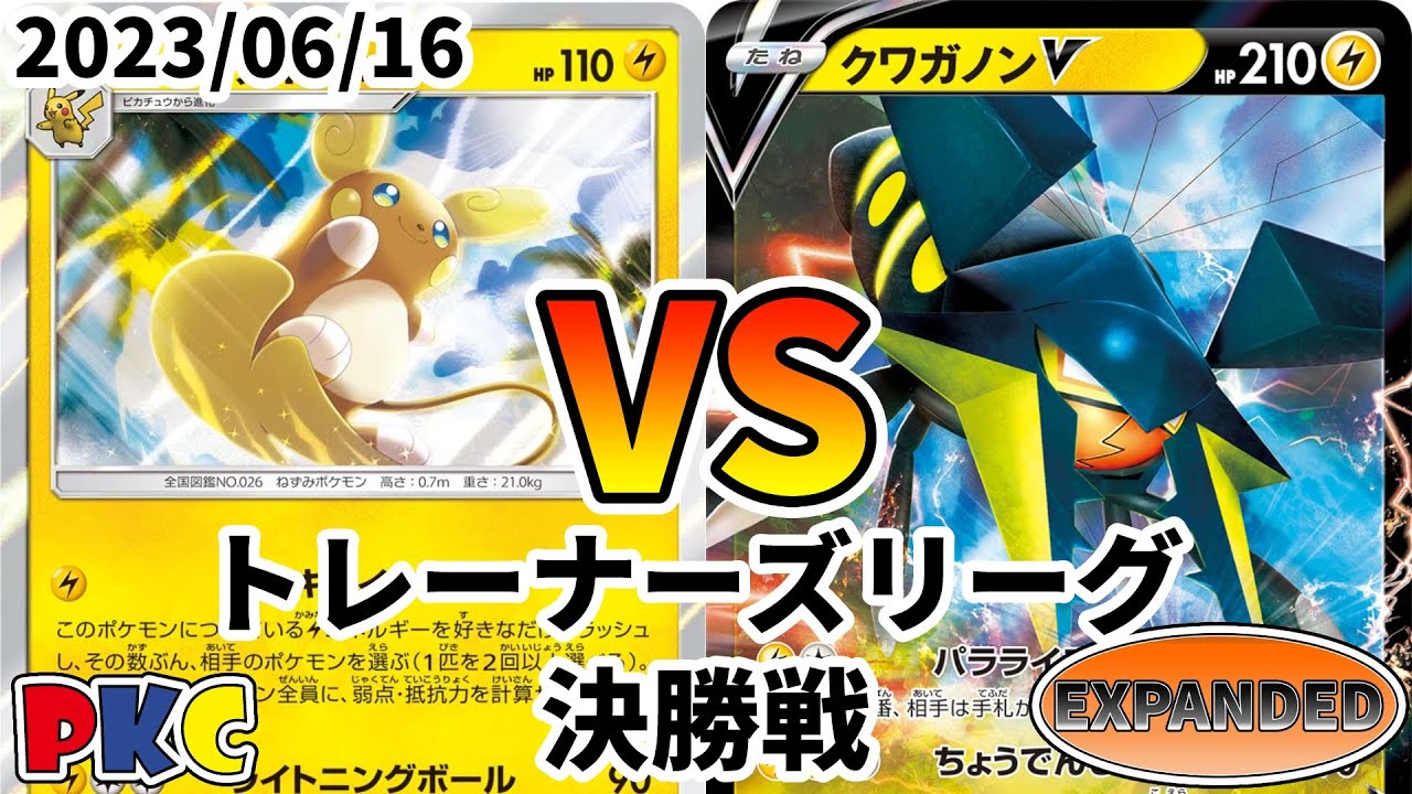 ポケカ エクストラ トレーナーズリーグ 第53回 PKC 決勝戦 アローラライチュウ vs クワガノンV