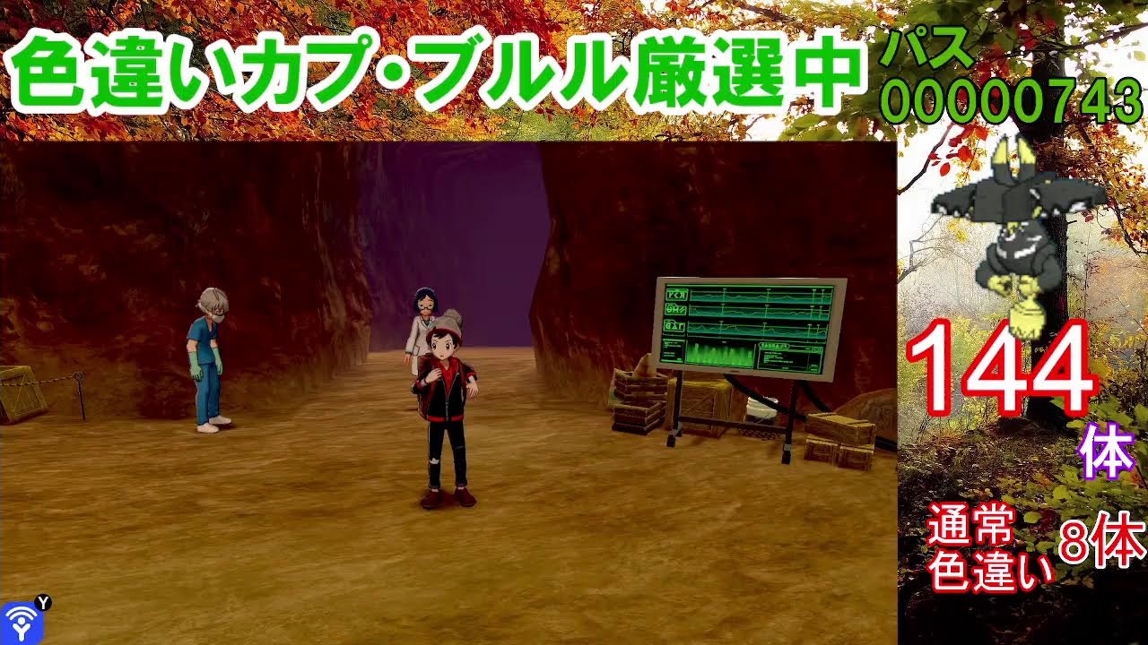 【ポケモン剣盾】カプ・ブルル色違い以外の色違いが出たら即配布！カプ・ブルル色厳選【ダイマックスアドベンチャー】