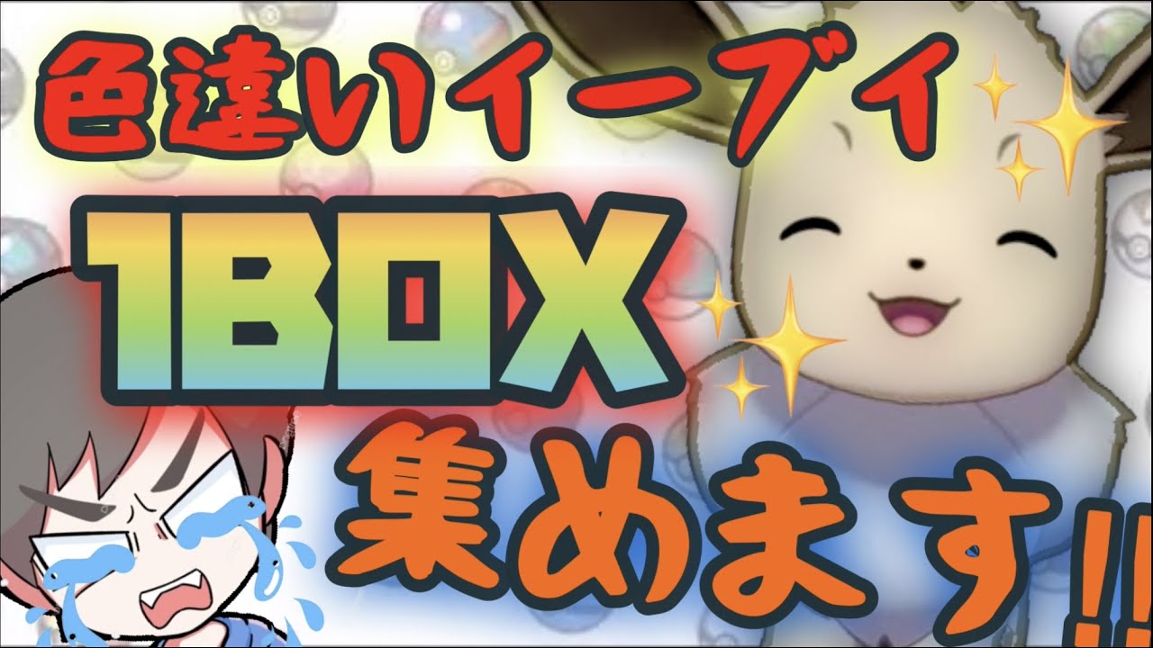 【色違い1BOX耐久！ポケモンSV】DLC直前なので色違いイーブイ1BOX捕まえるぞ！！