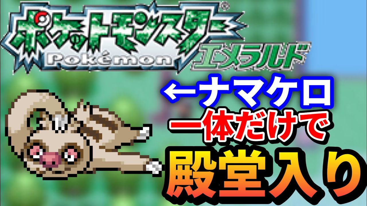 【ポケモン エメラルド】ナマケロ1体で殿堂入り目指す～チャンピオンロード抜けるぞ！～ #13