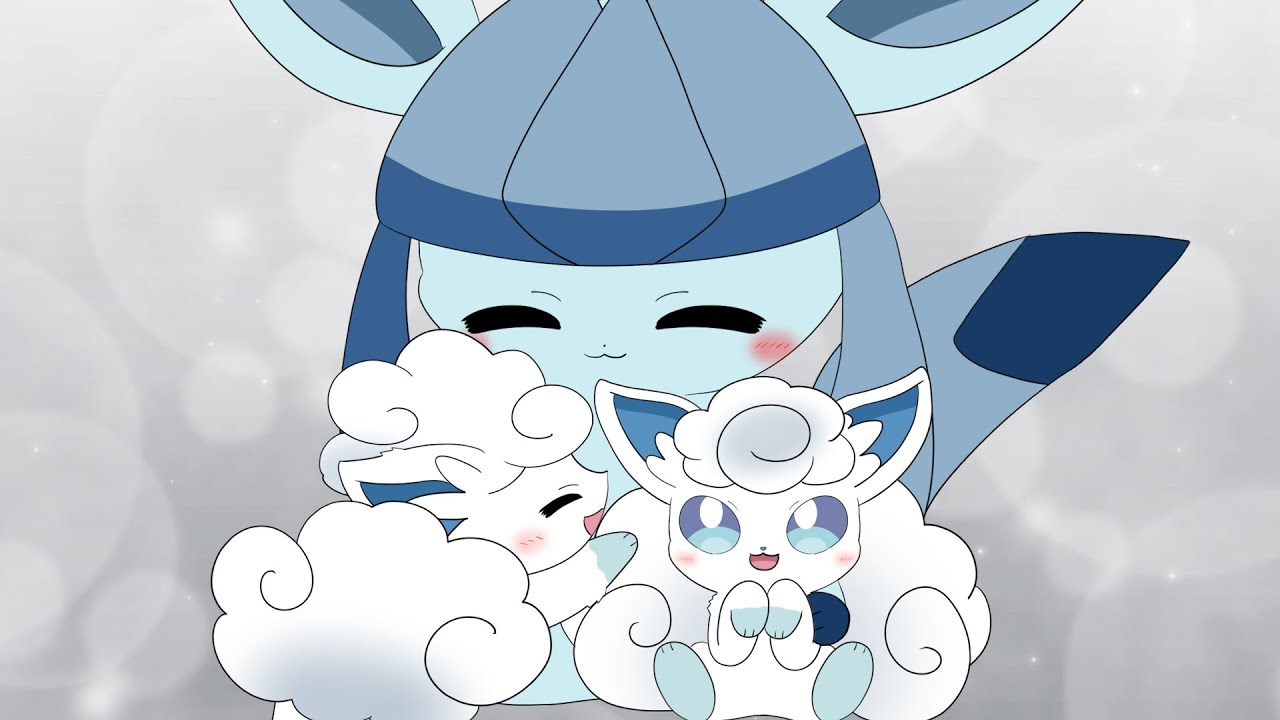 【ポケモンアニメ】かわいいモフモフひんやりで幸せになったグレイシア（グレイシアの日）