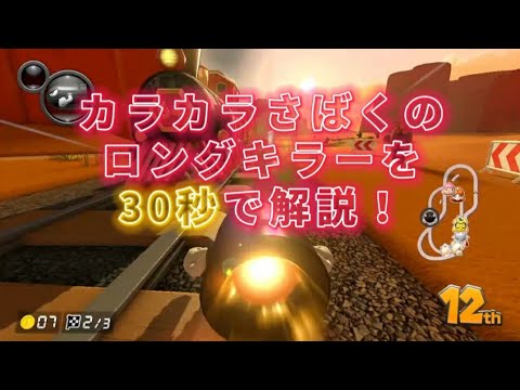 どうせなのでカラカラさばくのロングキラーを30秒で解説する 【マリオカート8DX】