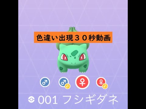 【Pokémon GO】 Rarity ”B”＃001 フシギダネ☆Shiny☆ #Shorts