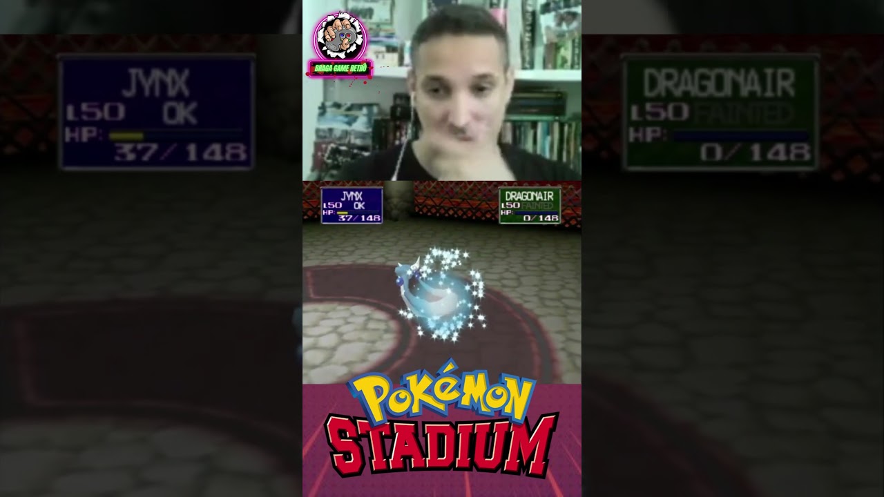 ❄️🐉🥊 Jynx Derrota Dragonair com Ice Beam  #pokemonstadium #nintendo64 #shorts