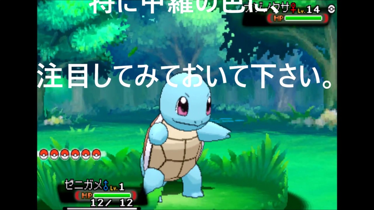 ポケモン全国図鑑007ゼニガメの普通色と色違いを連続召喚