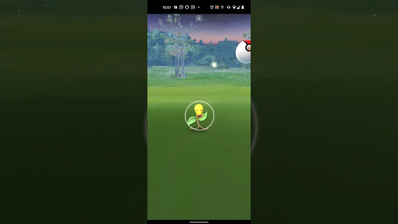 【ポケモンGO】マダツボミをワンショット・エクセレント・カーブスローでゲットしただけの動画
