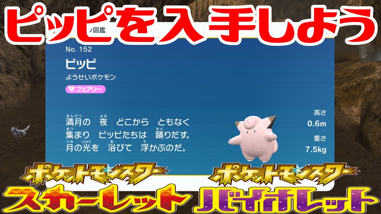 【ポケモンSV】ピッピを入手しよう【ポケットモンスター スカーレット・バイオレット ゼロの秘宝 碧の仮面】Pocket Monsters