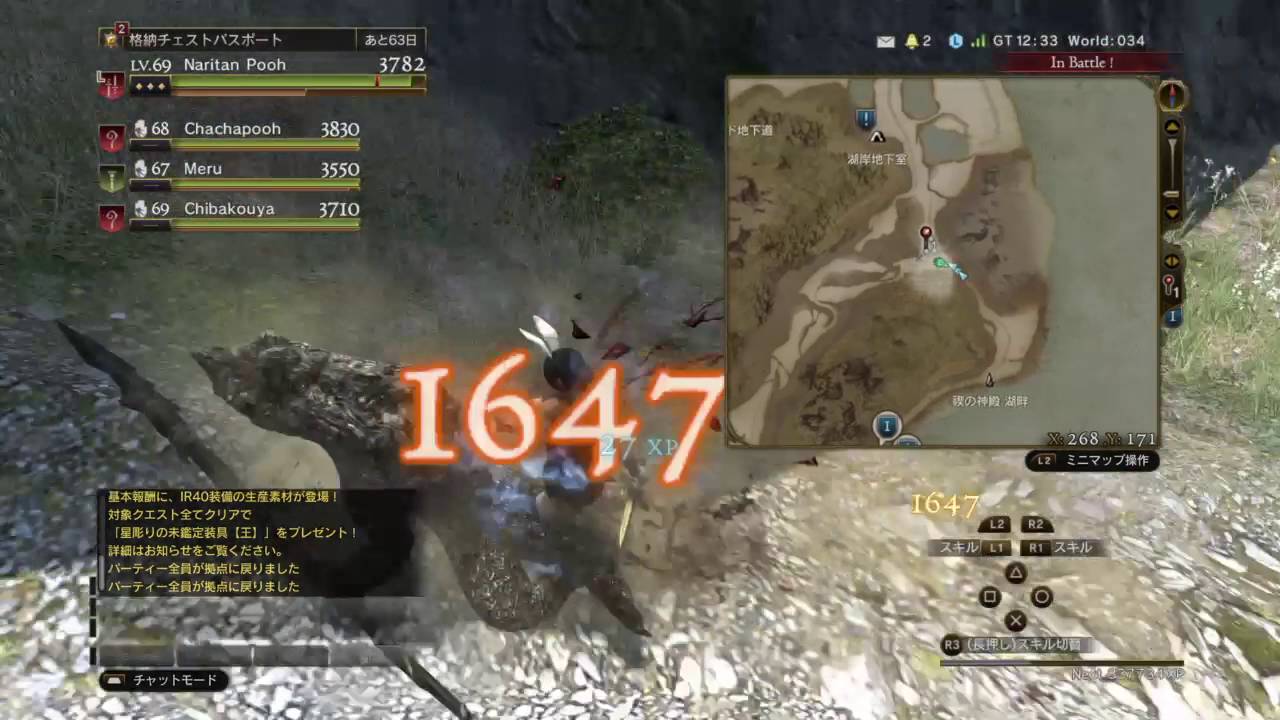 【DDON】Lv35ロックリザード(ジョブ修練)