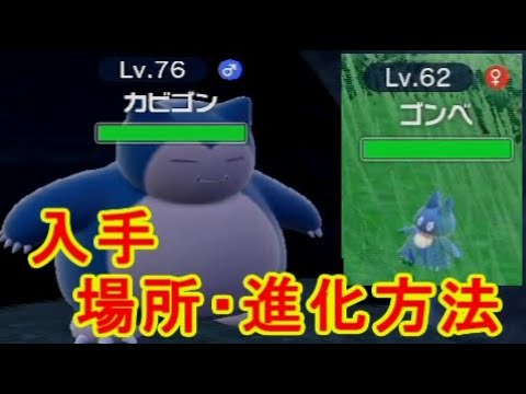 カビゴン入手場所【ポケモンSV】ゴンベ進化方法DLC追加マップ生息地