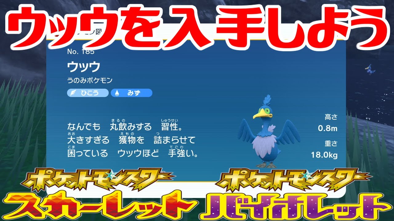 【ポケモンSV】ウッウを入手しよう【ポケットモンスター スカーレット・バイオレット ゼロの秘宝 碧の仮面】Pocket Monsters
