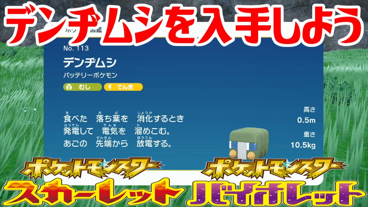 【ポケモンSV】デンヂムシを入手しよう【ポケットモンスター スカーレット・バイオレット ゼロの秘宝 碧の仮面】Pocket Monsters